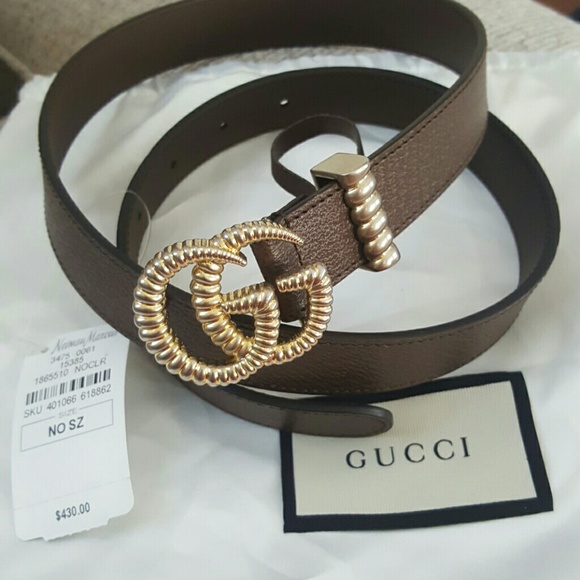 Gucci Accessories - Gucci marmont textured GG logo  buckle belt